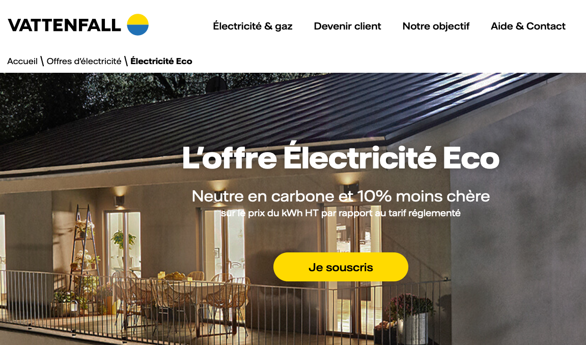 offre électricité pro Vattenfall offre électricité pro Vattenfall