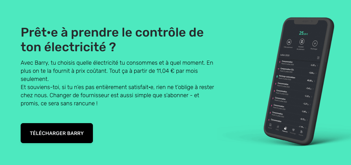 Barry : le suivi de consommation d'électricité Consommer moins d'électricité avec le suivi de Barry, pour payer moins cher aussi.