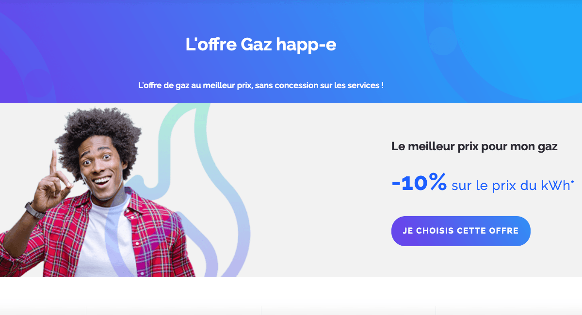 Le contrat gaz pas cher de happ-e Le contrat gaz pas cher de happ-e