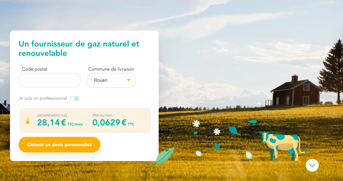 Gaz écologique pas cher avec eKwateur eKwateur prix du gaz vert pas cher