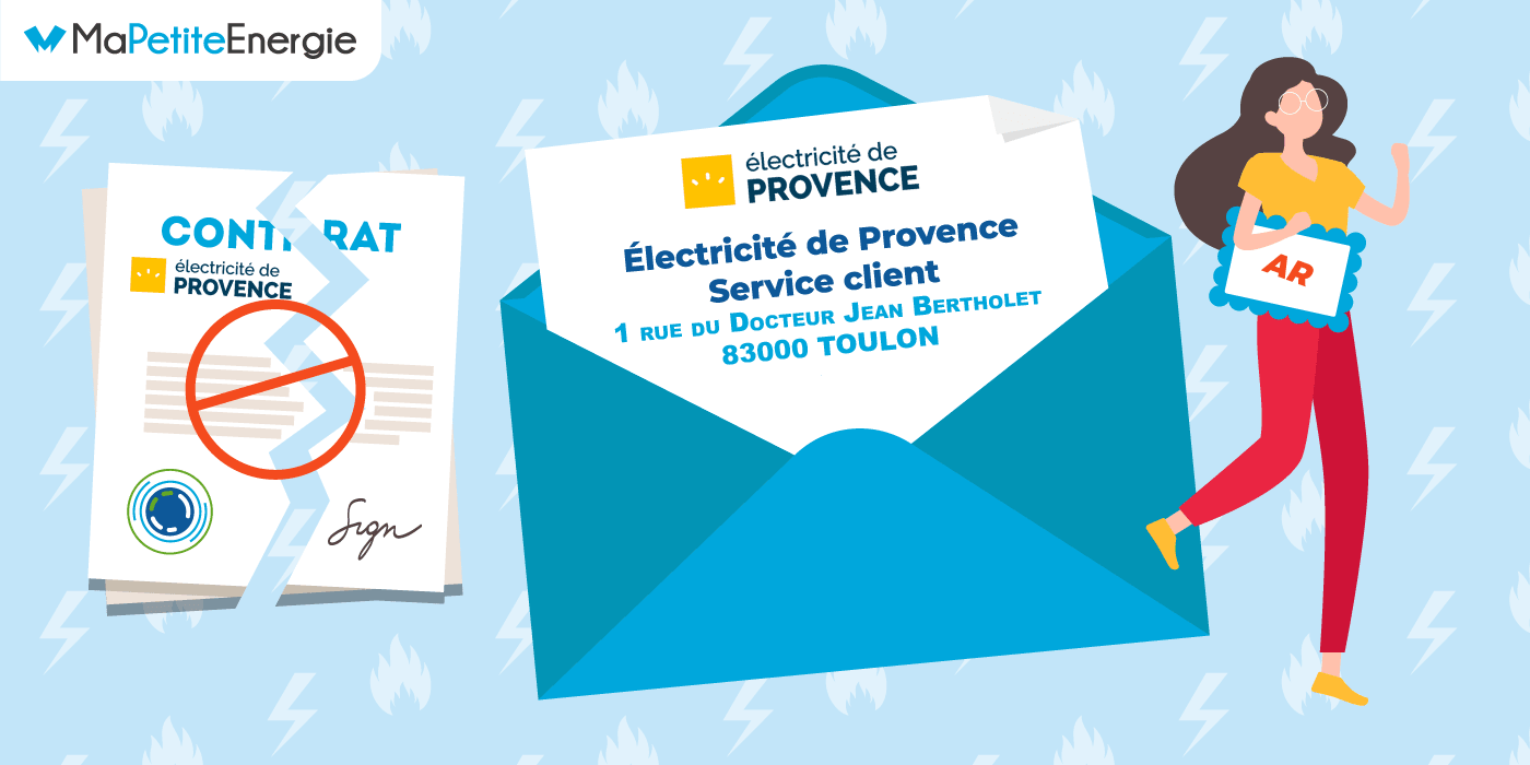 Résilier avec un courrier recommandé pour Électricité de Provence