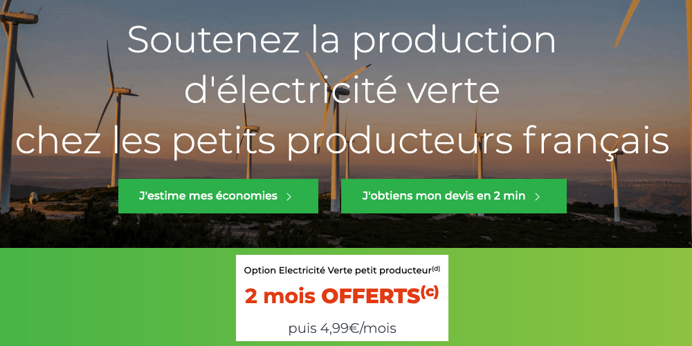 L'électricité verte de Cdiscount Energie L'électricité verte de Cdiscount Energie