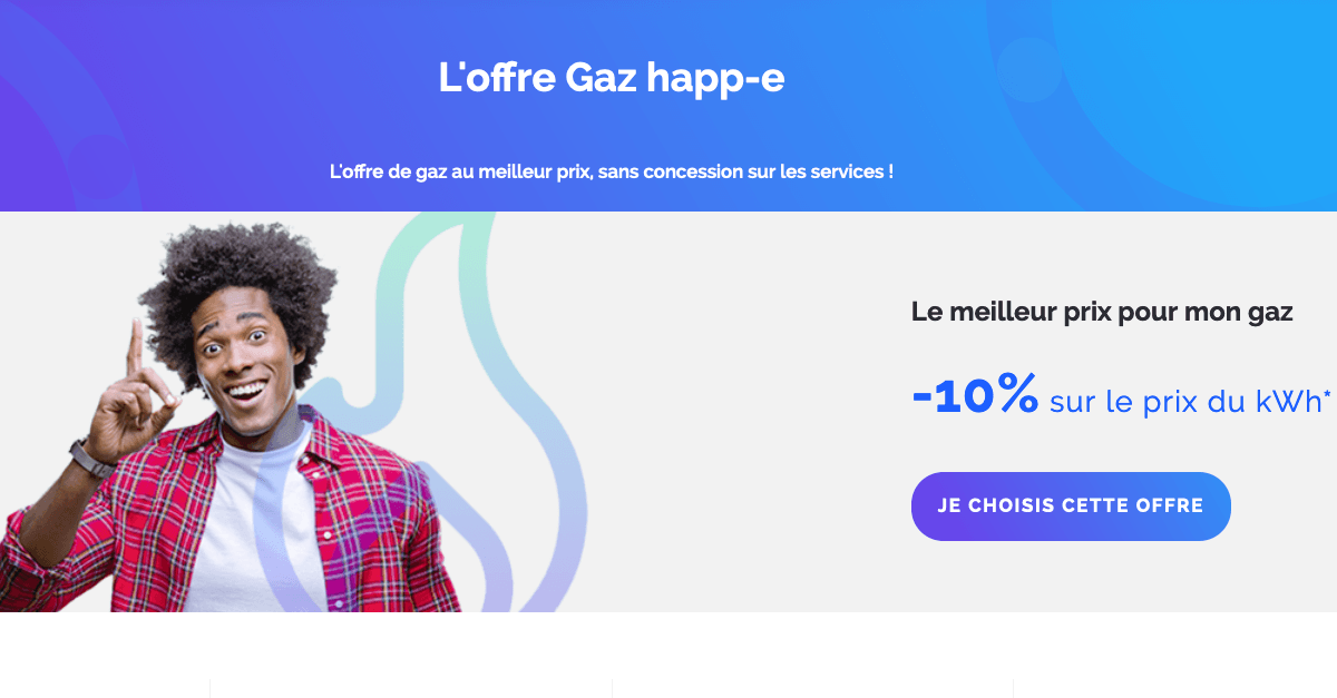 L'offre de gaz pas cher de happ-e L'offre de gaz pas cher de happ-e
