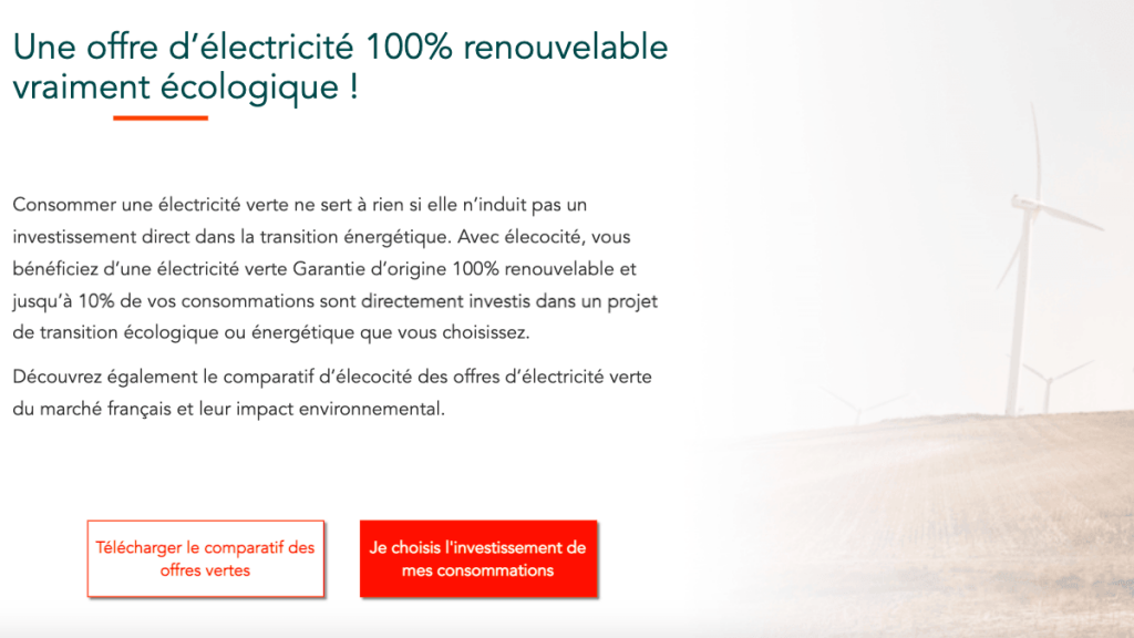 Elecocité propose une électricité éco responsable à petit prix Elecocite electricite pas chere