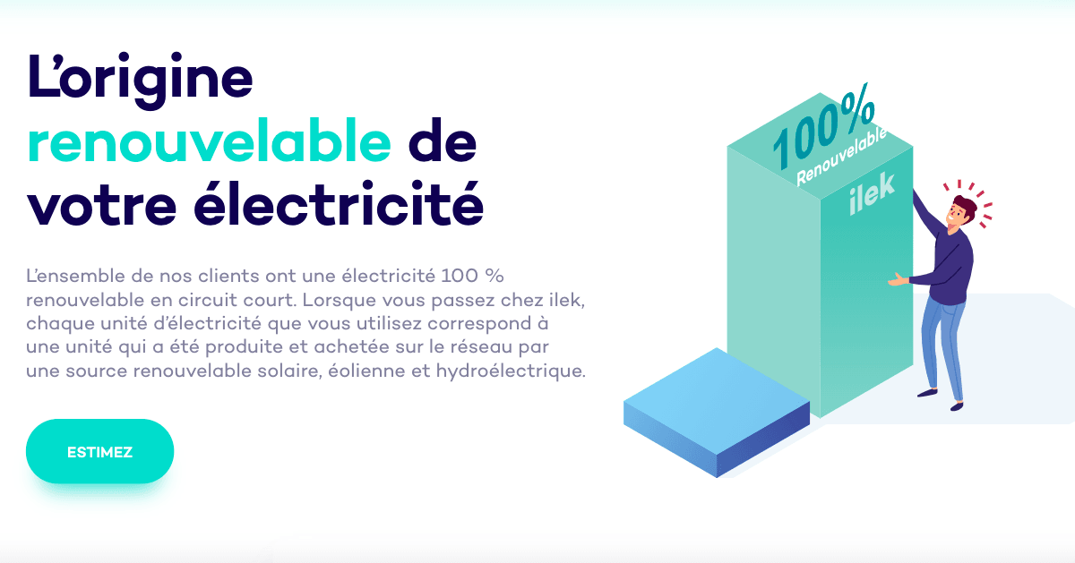 Electricité écologique pour pas cher avec Ilek Ilek electricite verte a prix bas