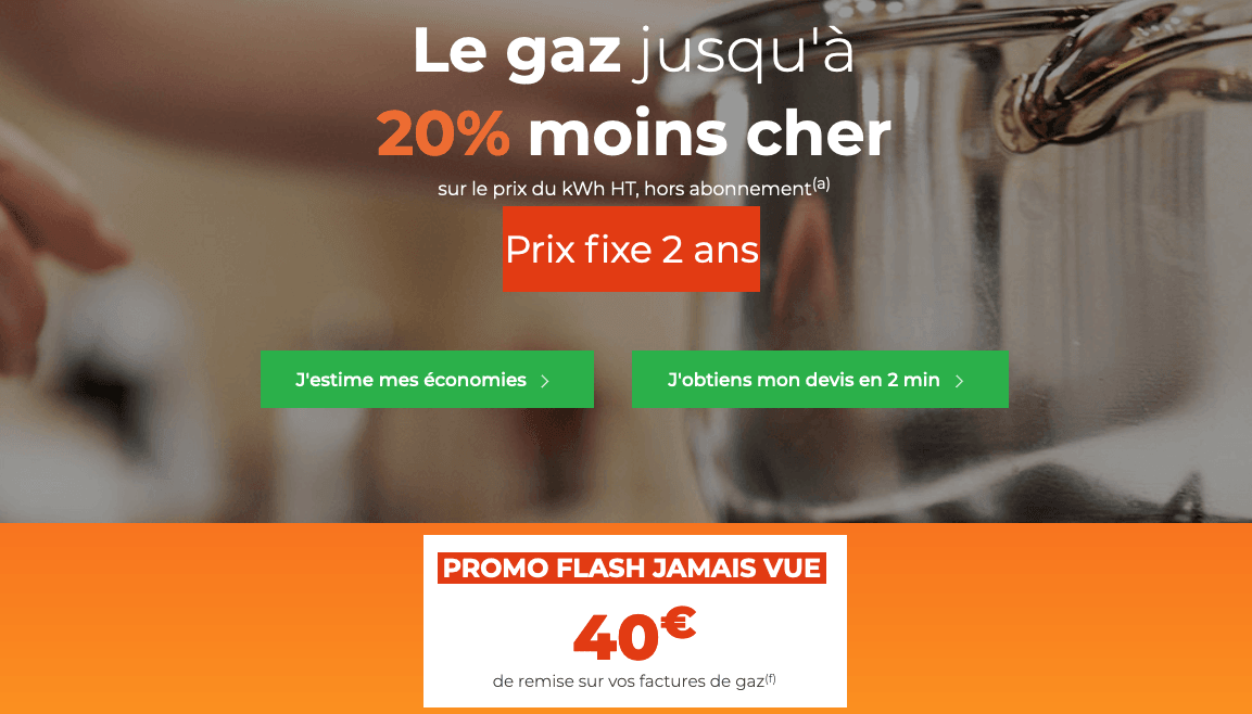 Promotion contrat gaz Cdiscount Énergie Contrat gaz à prix réduit Cdiscount Énergie