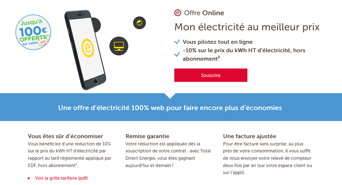 Total énergie électricité pas chère