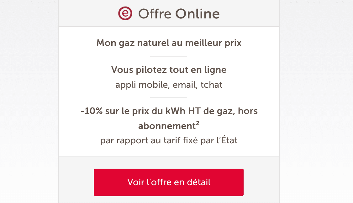 Total Direct Énergie gaz offre web Total Direct Énergie gaz online