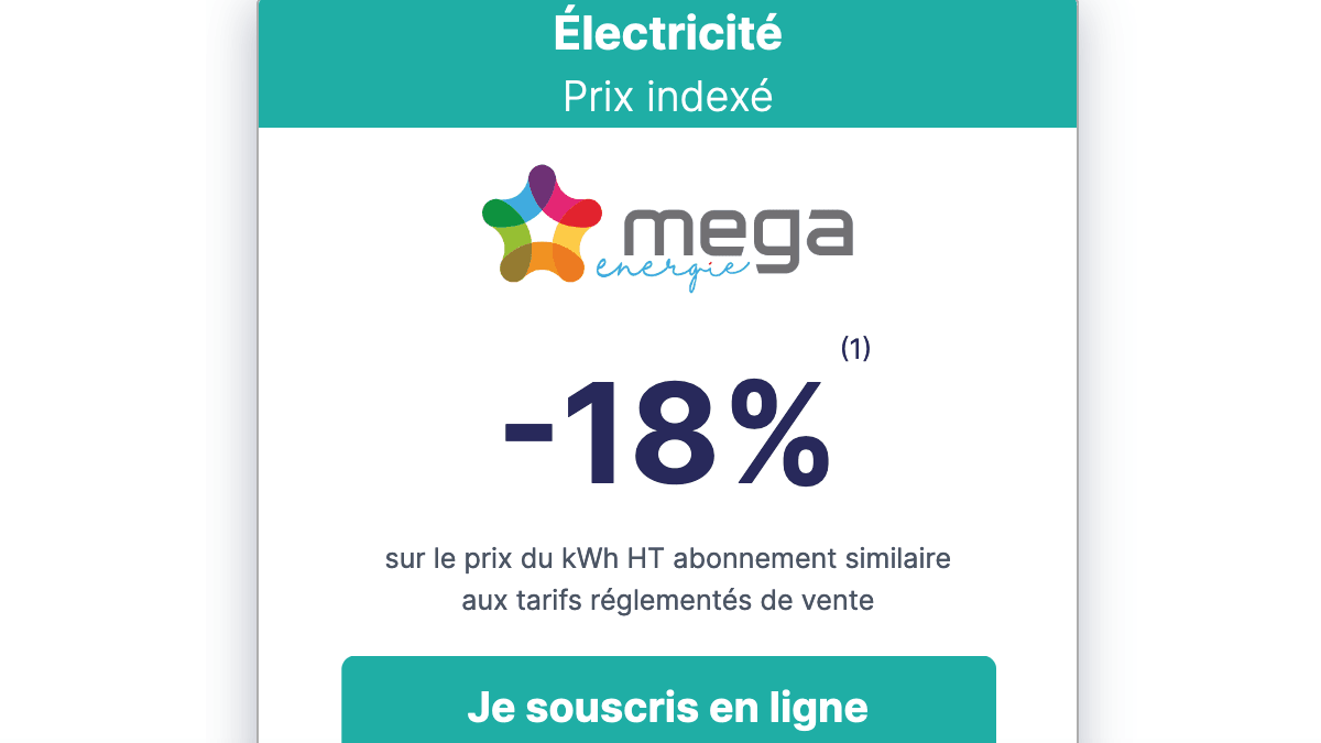 Vente privée électricité Méga Énergie