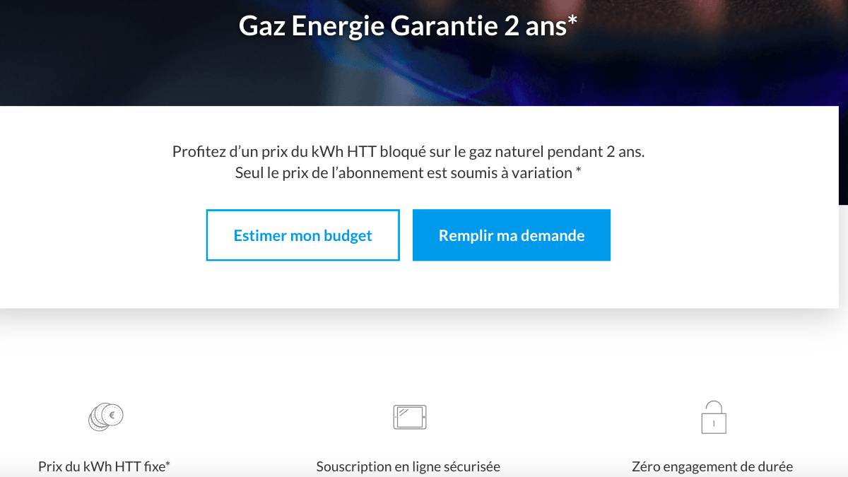 Gaz à prix fixe pendant 2 ans Engie contrat de gaz pas cher chez Engie