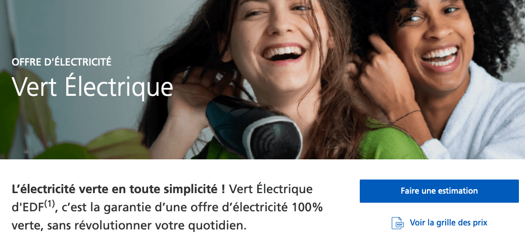 EDF : abonnement d'électricité Contrat électricité verte d'EDF