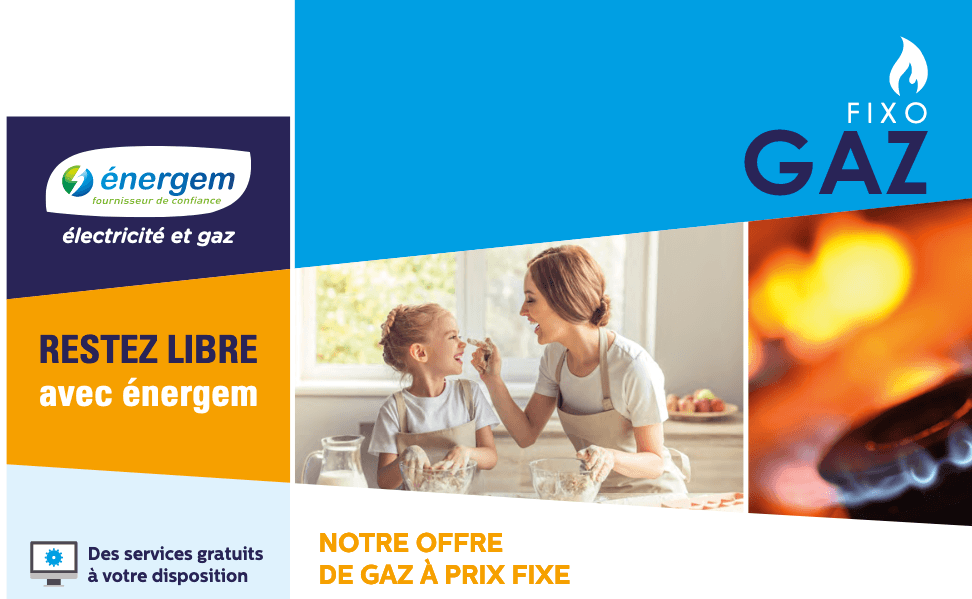 Contrat Energem gaz à prix fixe Fixo Gaz, le contrat d'Energem pour du gaz à prix fixe