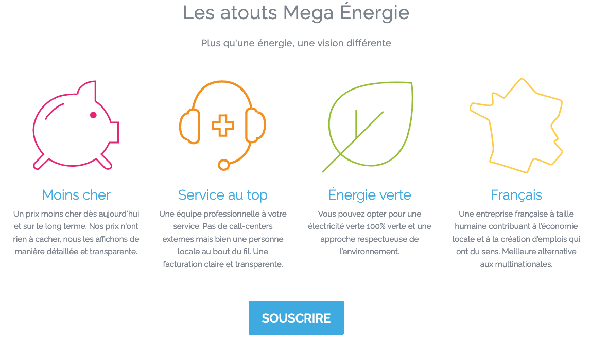 Gaz à prix réduit chez Mega Energie Réduction sur le gaz naturel avec le contrat Online Mega Energie.