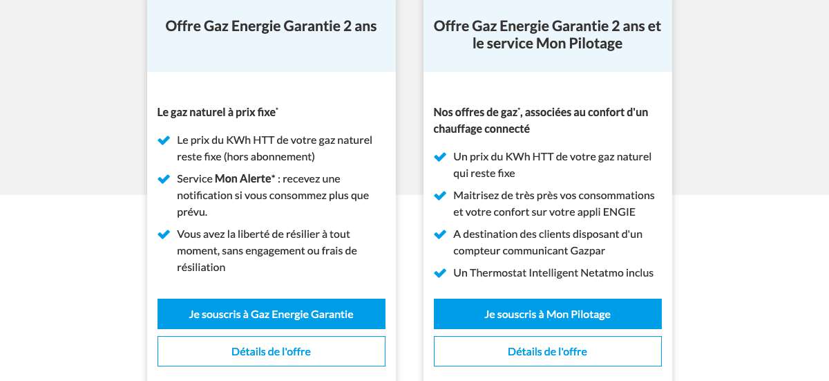 contrat gaz pas cher Engie fournisseur d'énergie 