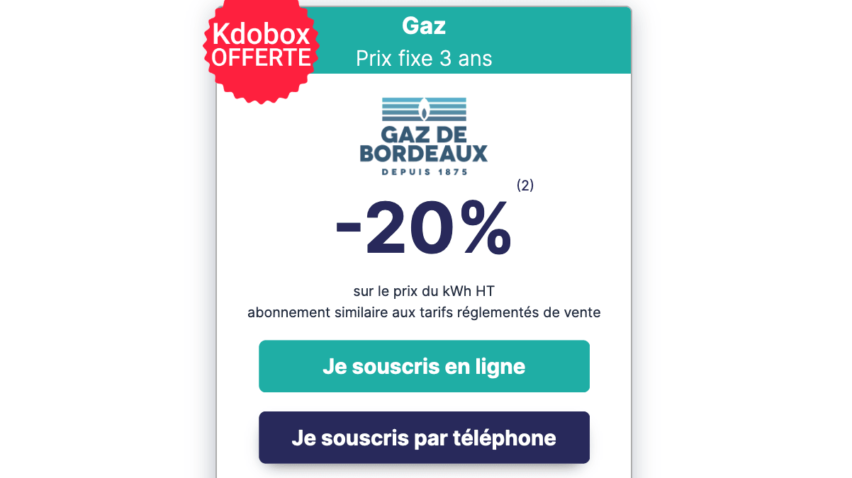 Gaz à -20% en vente privée Gaz à -20% en vente privée