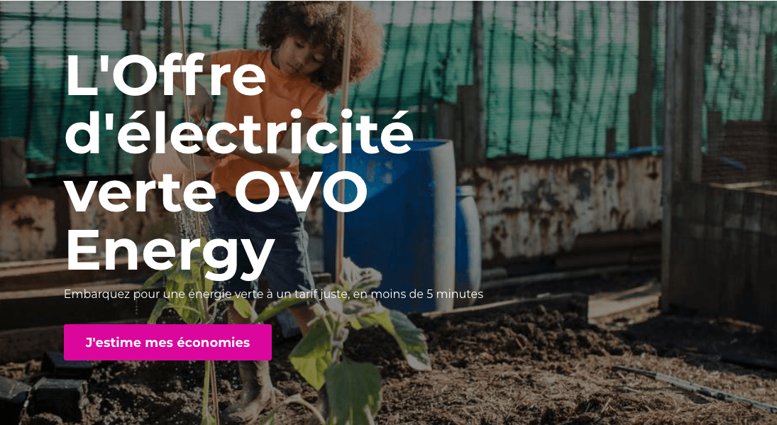 L'offre électricité verte du fournisseur OVO Energy