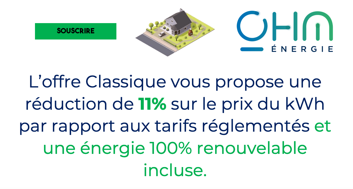 Promo électricité verte Ohm Promo électricité verte Ohm