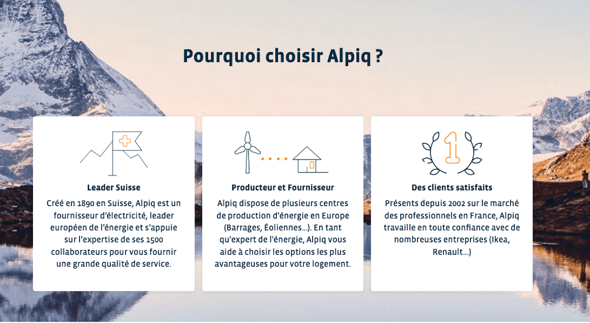 Alpiq avantages abonnement d'électricité