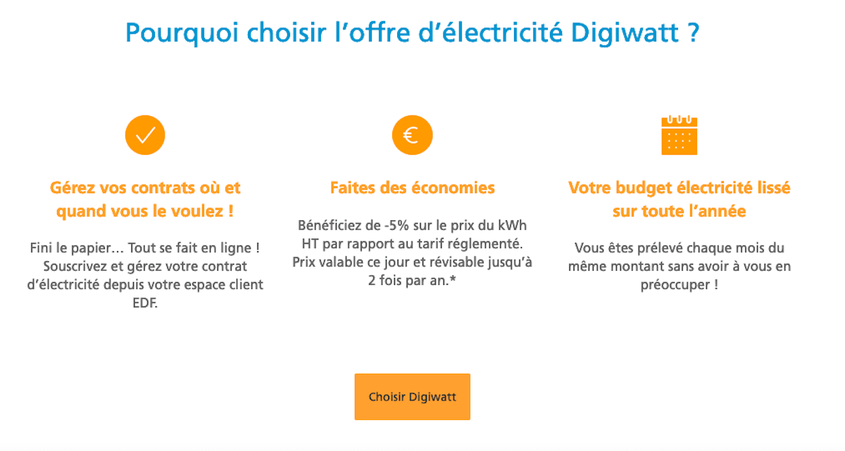digiwatt edf électricité pas chère