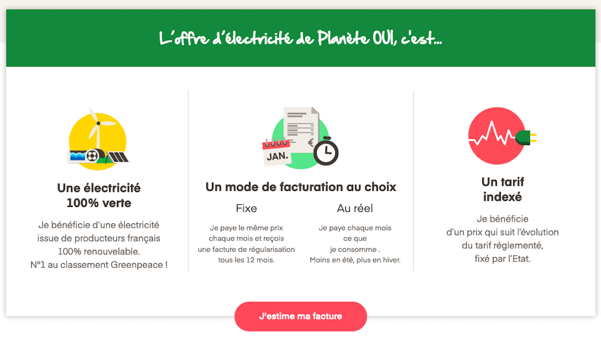 planète oui électricité verte
