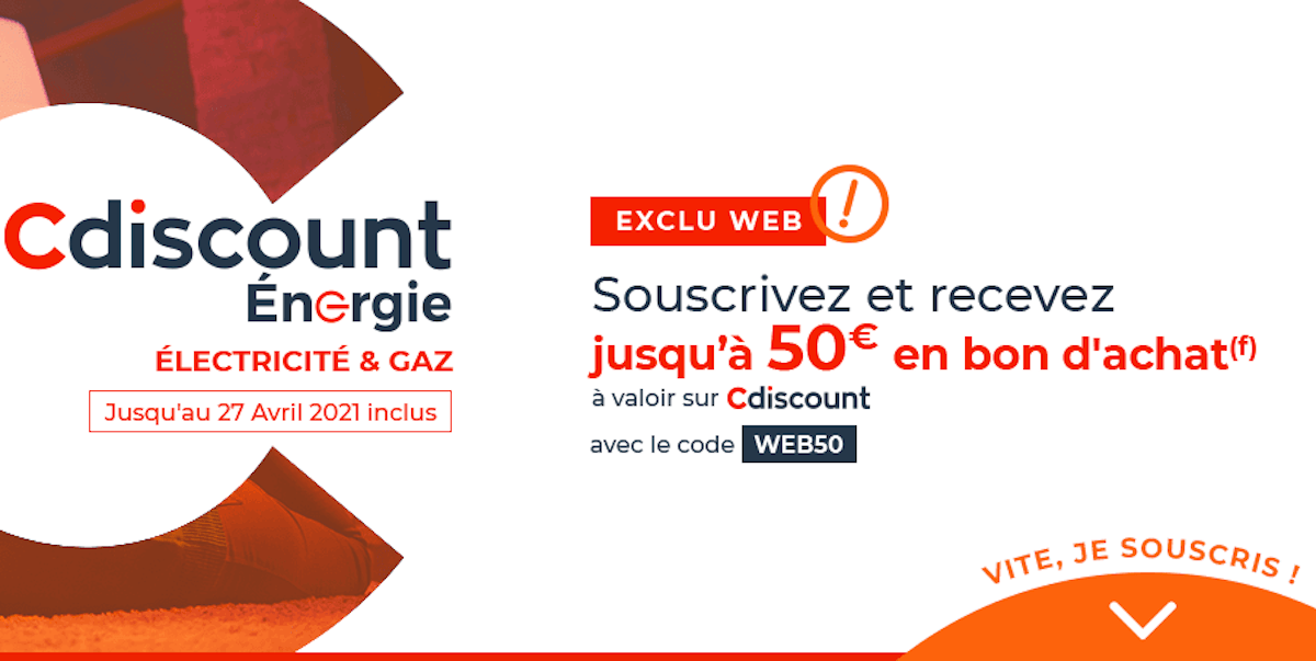 promos cdiscount énergie offre duale