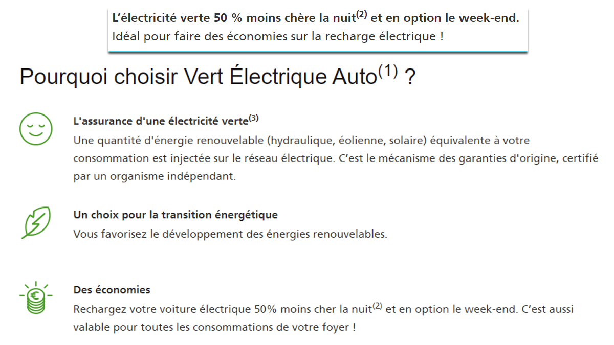Offre Vert Electrique Auto EDF