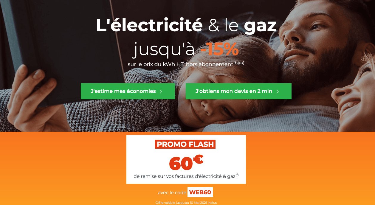 promo cdiscount energie offre duale