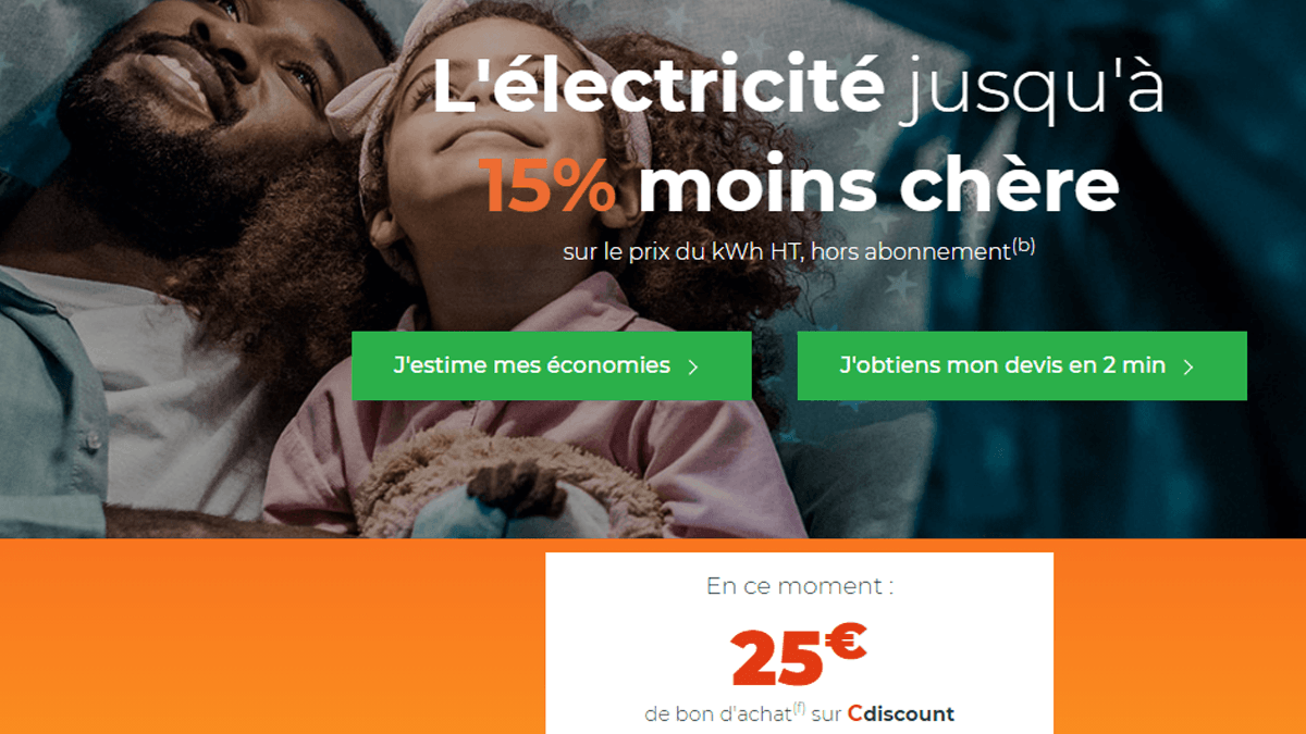 -15% avec Cdiscount Energie -15% avec Cdiscount Energie