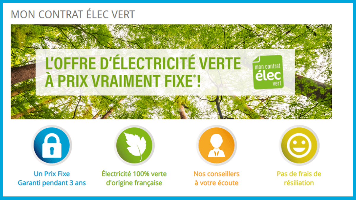 Contrat élec verte Sélia Contrat élec verte Sélia