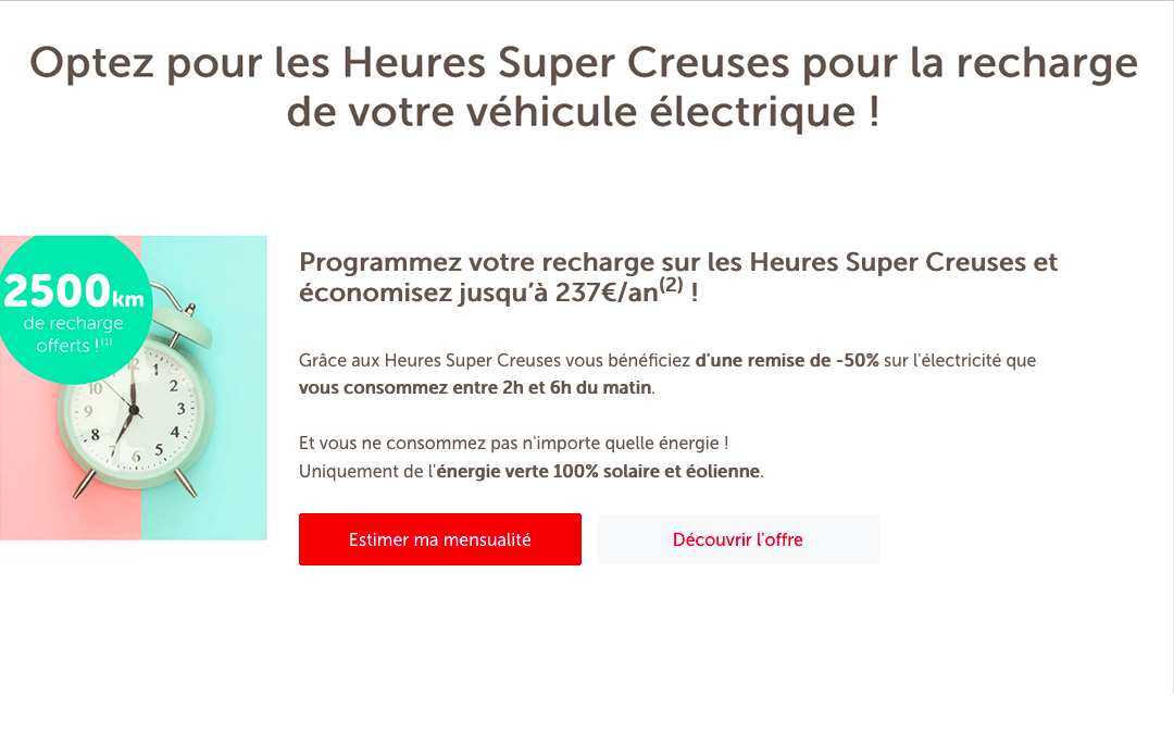 Le contrat pour voiture électrique TotalÉnergie