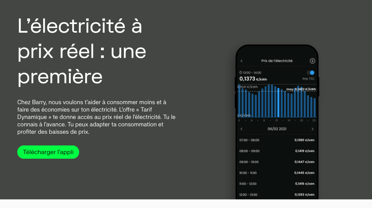Contrat d'électricité à prix coûtant de Barry Fournisseurs d'énergie alternatif Barry