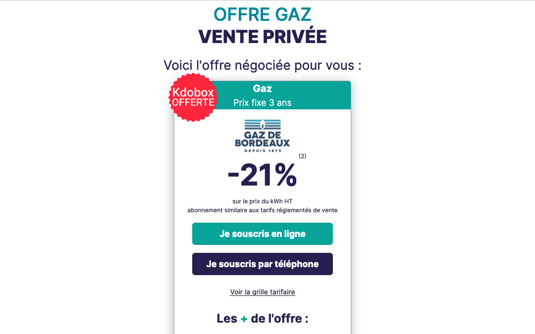 La Vente Privée Gaz de Bordeaux