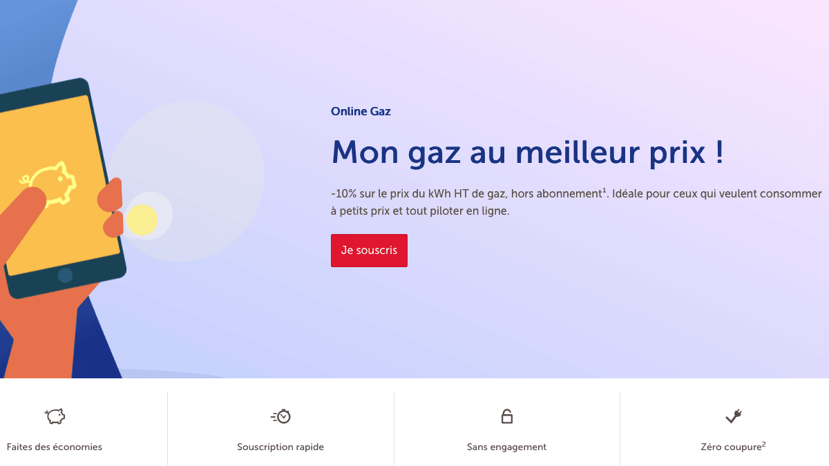 L'offre 100% digital de TotalÉnergies Online Gaz de TotalÉnergies