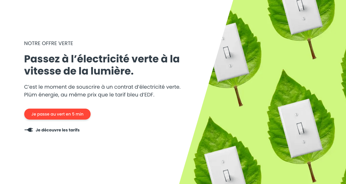 Plum Energie contrat electricité verte pas chere