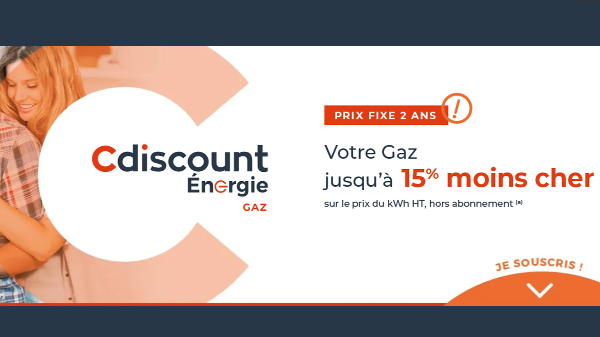 -15% sur le gaz Cdiscount Energie -15% sur le gaz Cdiscount Energie