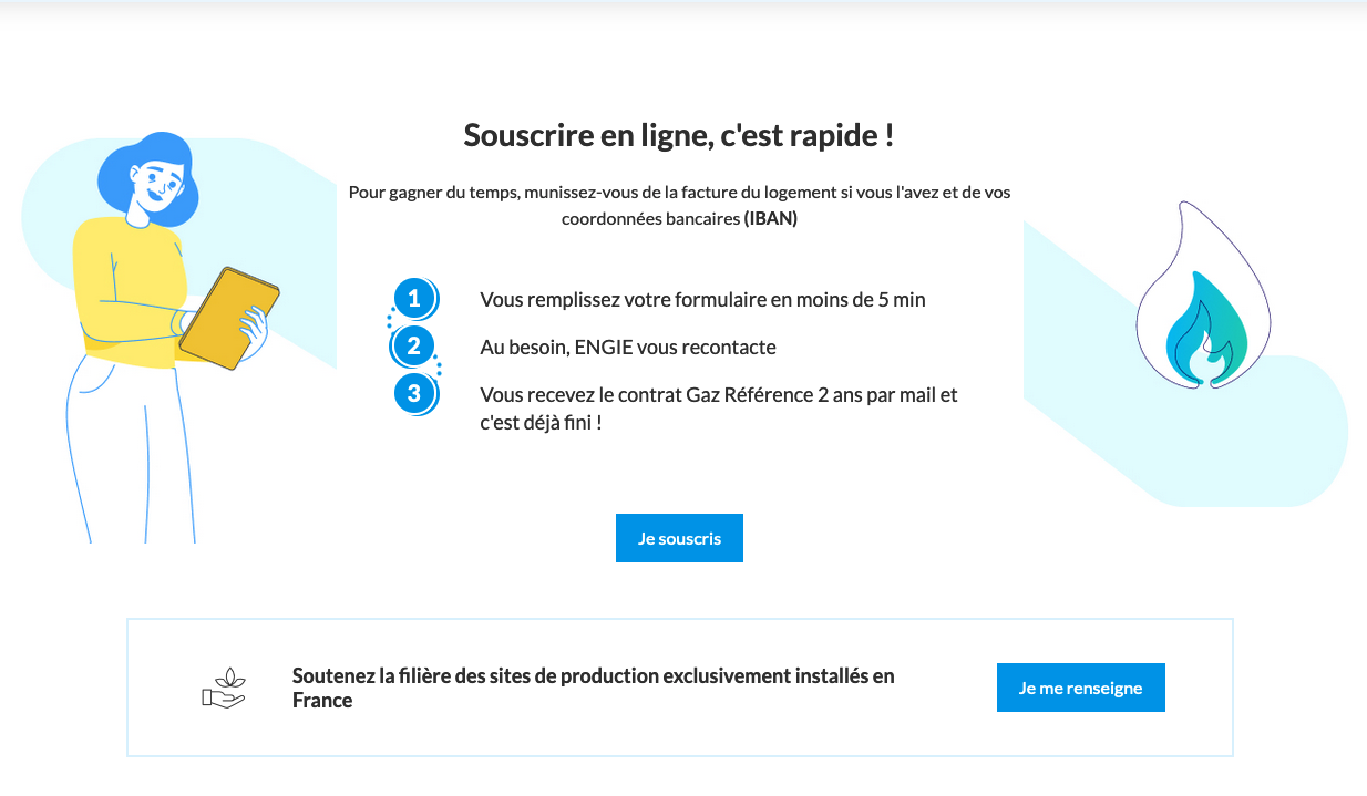 Contrat de gaz Engie Abonnement de gaz Engie