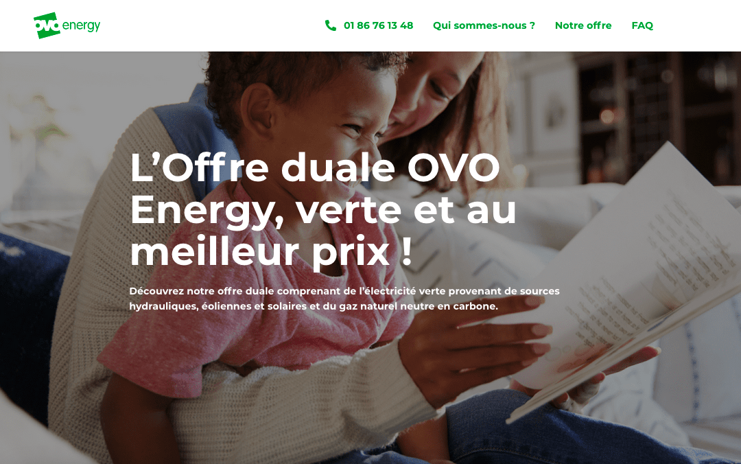Découvrir les avantages du fournisseur OVO Energy L'offre duale OVO Energy