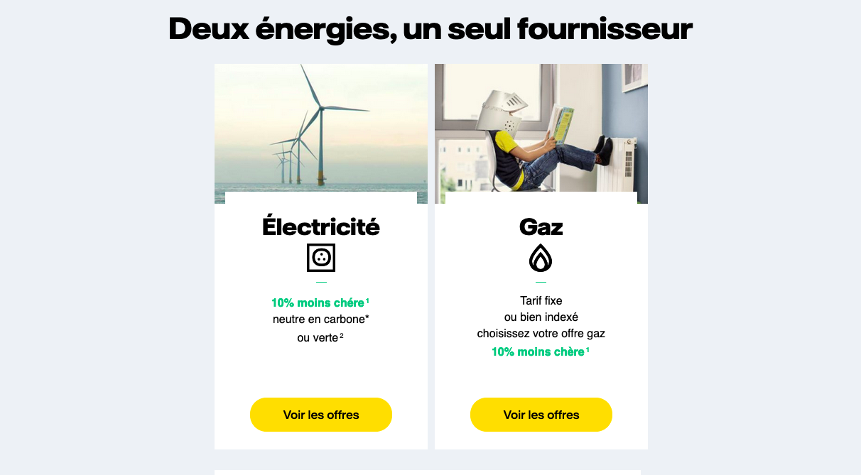 Abonnement gaz + électricité Vattenfall Offre duale pas chère Vattenfall