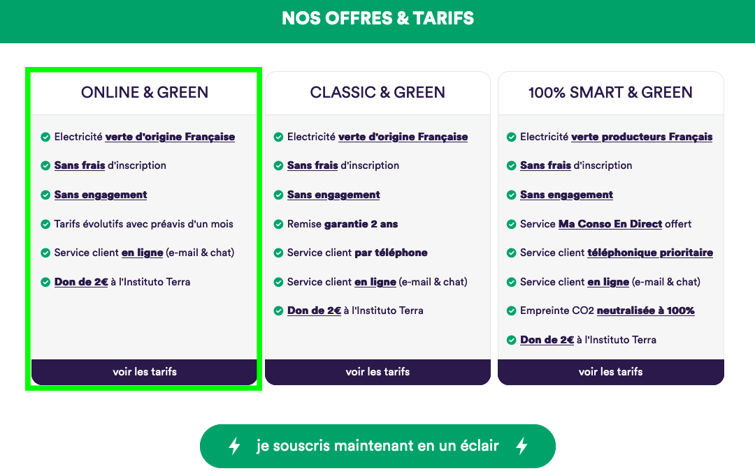 De l'électricité verte et à petit prix avec Mint Énergie L'offre Online & Green de Mint Énergie