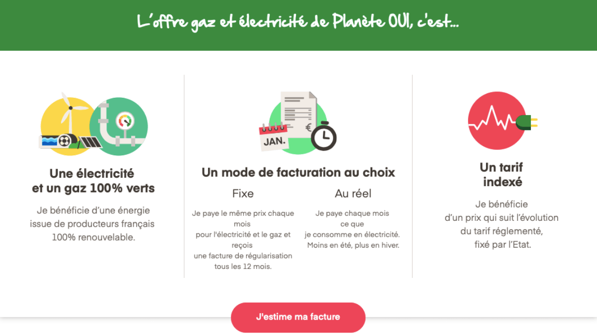 Planete OUI, l'offre duale pour l'électricité et le gaz réunis. offres duales electricite gaz Planete OUI