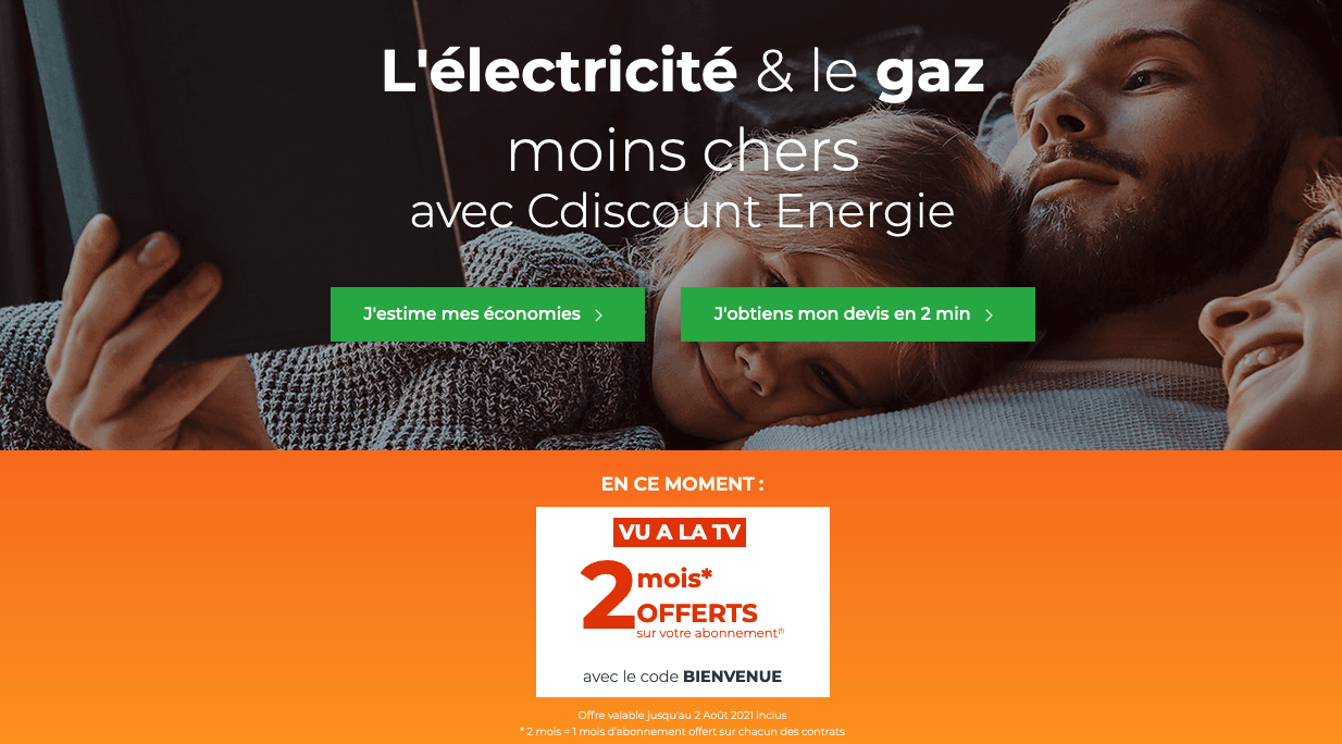 Offre Cdiscount Énergie gaz et électricité Promo Cdiscount Énergie gaz électricité