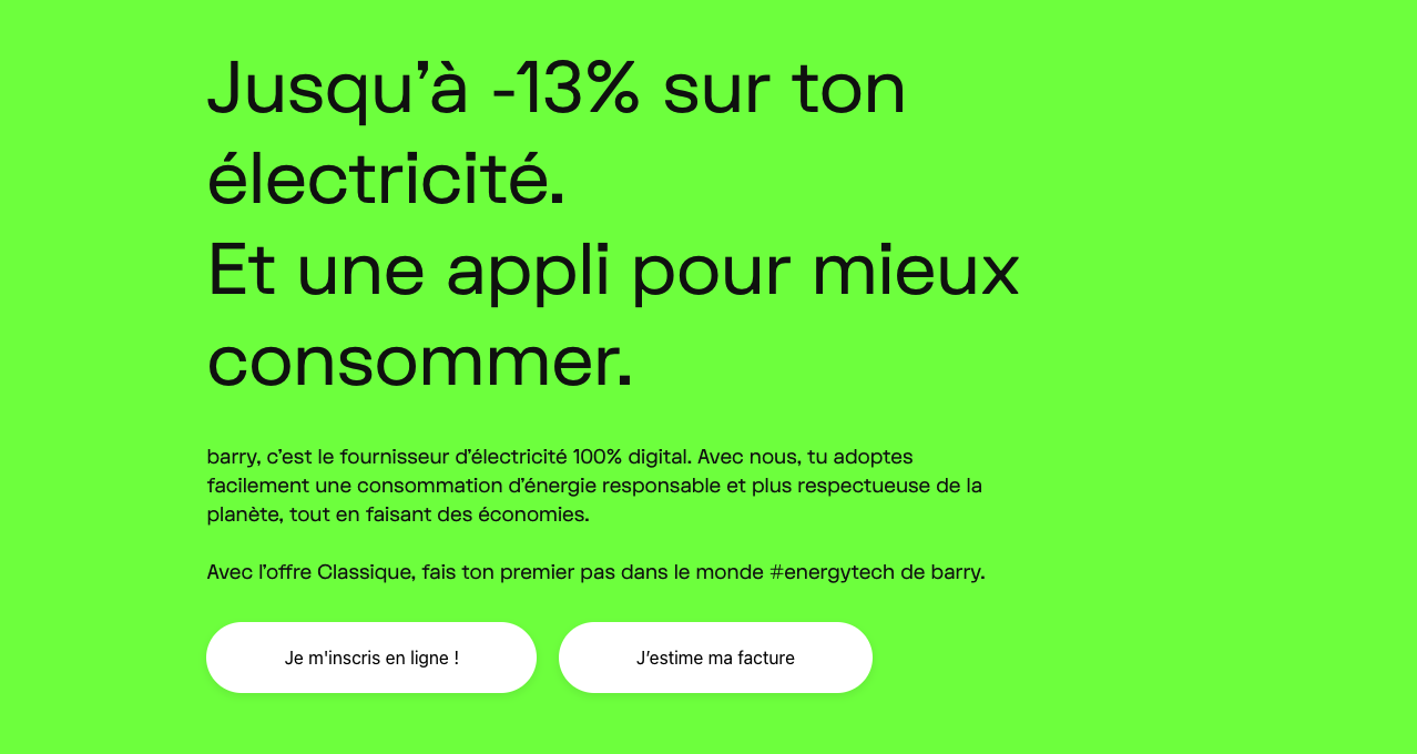 Tarif classique de Barry Tarif classique Barry