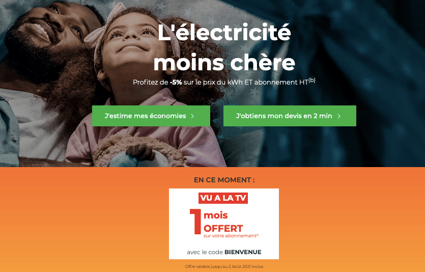 Electricité à bas prix chez Cdiscount Energie 5% de bas prix pour l'électricité de Cdiscount Energie