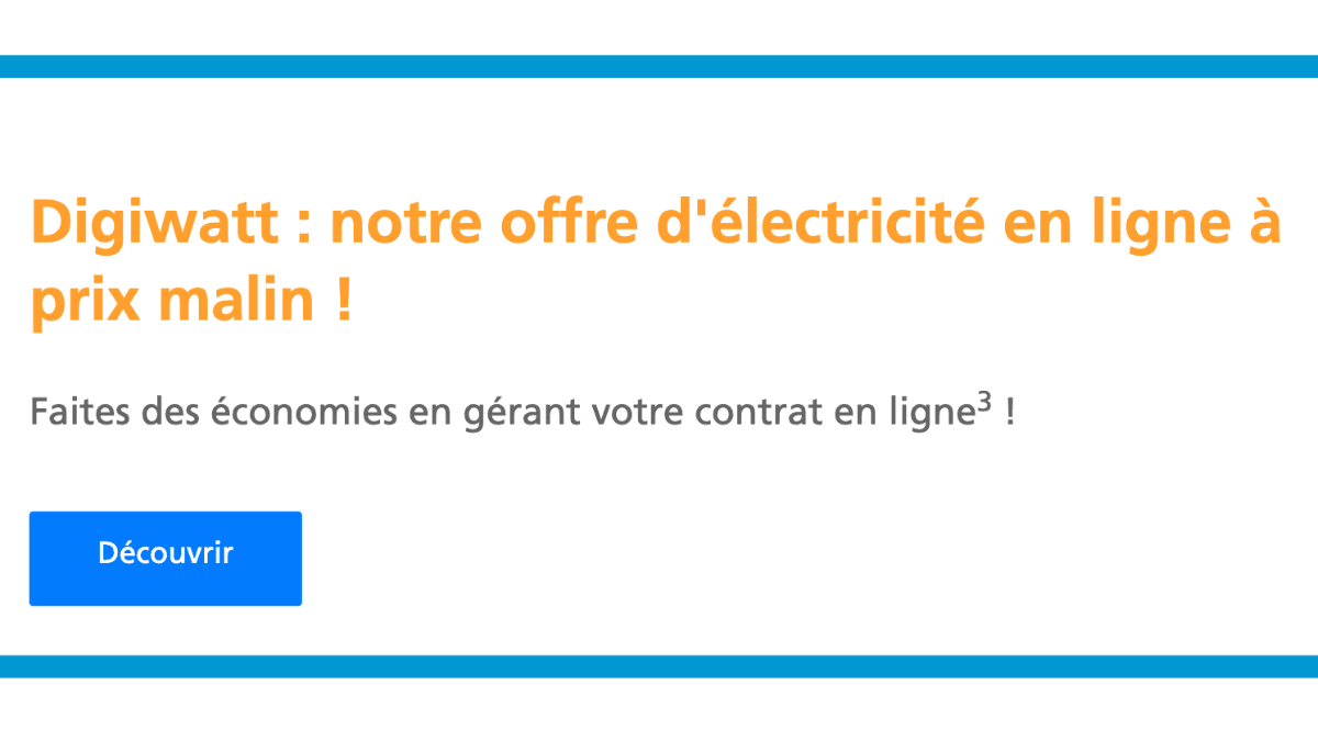 Contrat électricité de EDF