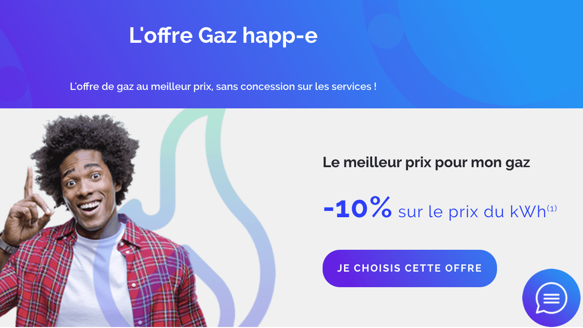 Offre gaz Happ-e Le contrat gaz particulier de Happ-e