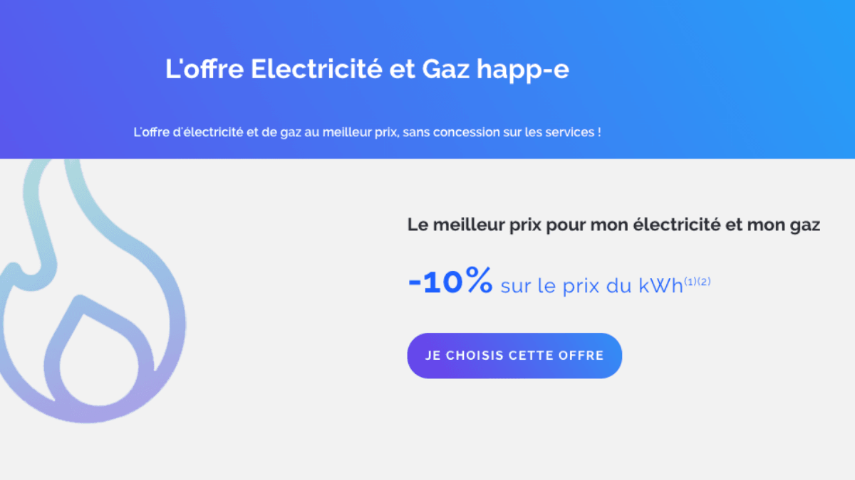 L'offre duale, gaz et électricité, du fournisseur happ-e. offres duales gaz + electricite happ-e