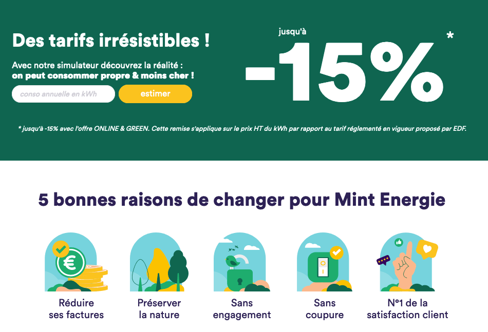 L'électricité verte selon Mint énergie : prix réduits et écologie