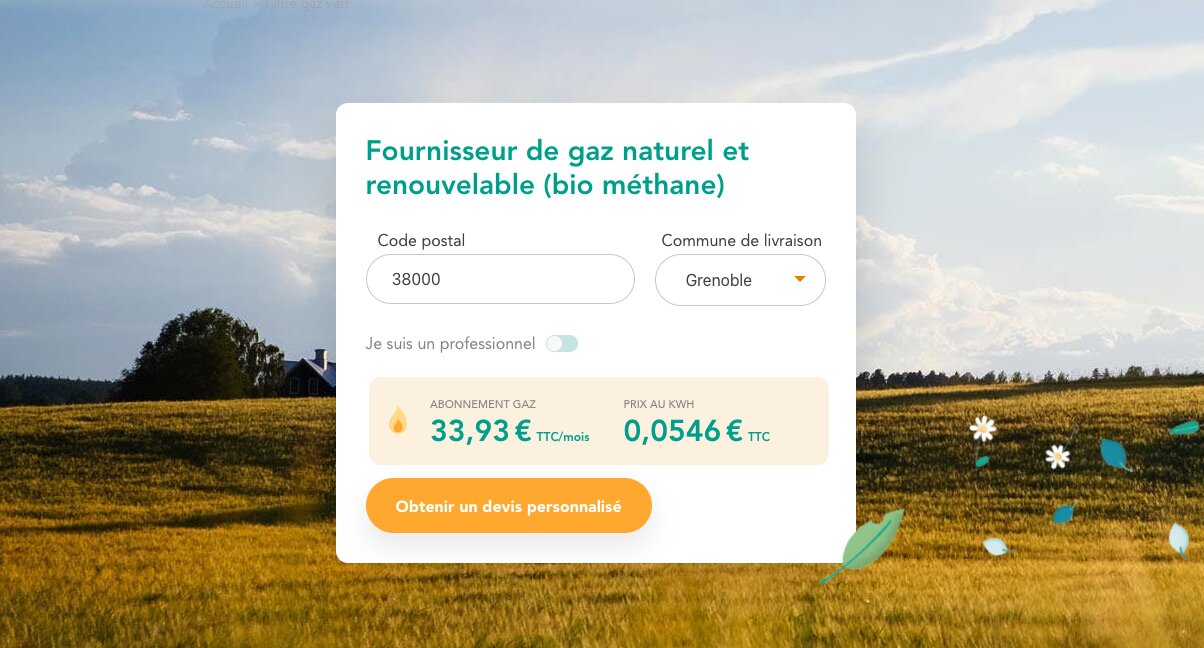 Contrat de gaz ekWateur Abonnements de gaz ekWateur