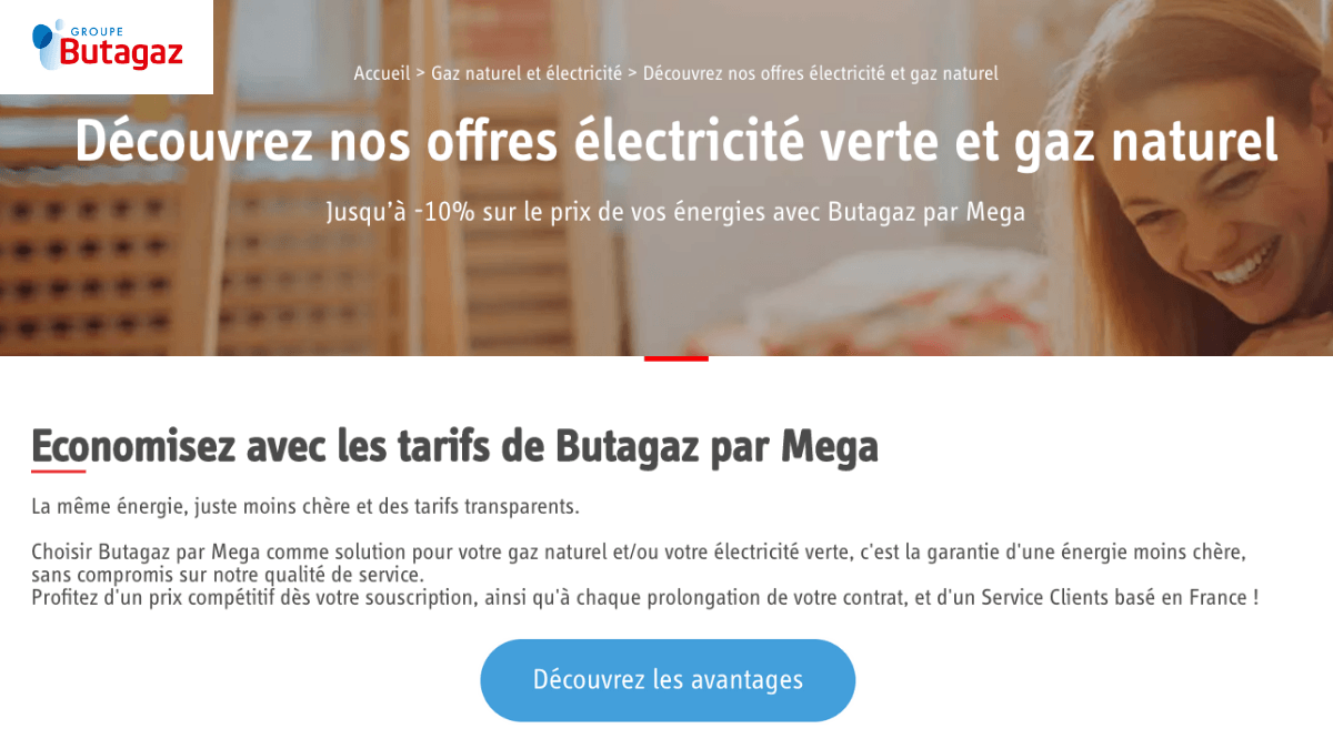 Butagaz propose un tarif 10% moins cher que le TRV Butagaz propose une offre duale