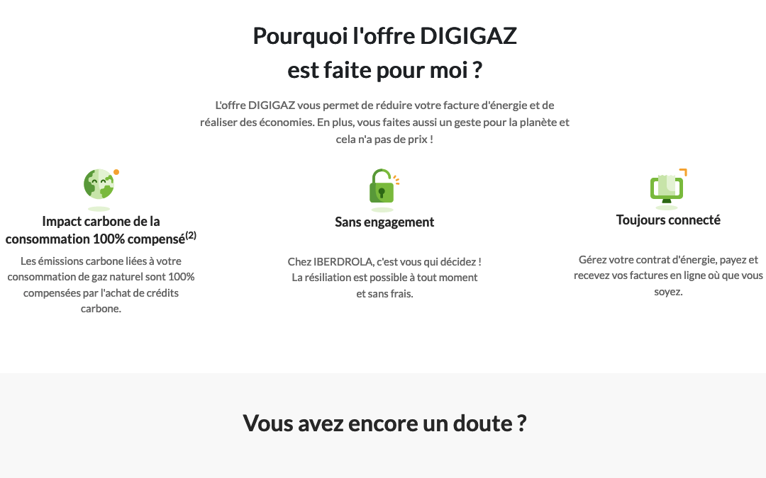 DIGIGAZ : le gaz vert par Iberdrola L'offre Digigaz d'Iberdrola